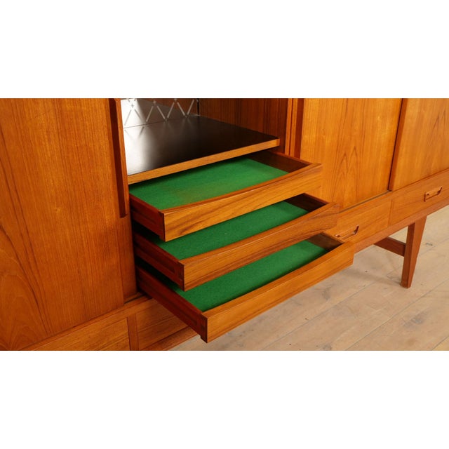 Vintage Danish Highboard in Teak with Light Inside For Sale - Image 18 of 18