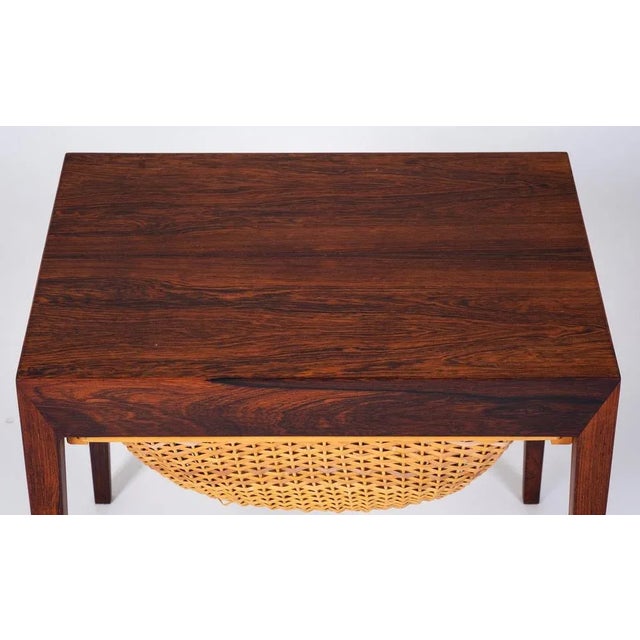 Sewing Table in Rosewood by Severin Hansen for Haslev Furniture Carpentry, 1950s For Sale - Image 6 of 11