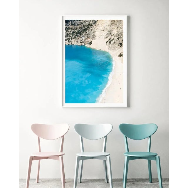 Contemporary Mediterranean Coastal Art, Large 30 X 45" Photography Print, 'Myrtos Beach' Kefalonia Greece Art Print, Turquoise Artwork For Sale In Boston - Image 6 of 9