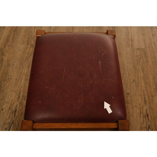 Stickley Mission Collection Oak Spindle Footstool For Sale - Image 17 of 18