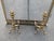 Mid 20th Century Mid 20th century Hollywood Regency Brass Fireplace Andirons With Flex Screen For Sale - Image 5 of 11