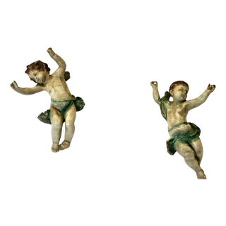 Italian Baroque Putti Figures, Set of 2 For Sale