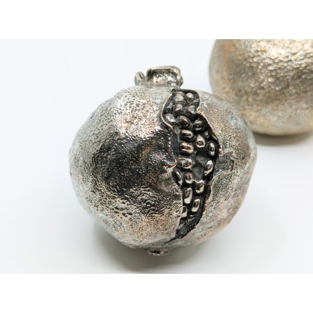 Large Silver-Laminated Decorative Fruits by Marcello Giorgio, 1970s, Set of 4 For Sale - Image 10 of 12