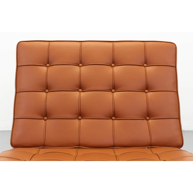 Barcelona Chair in Brown Tobacco Leather by Ludwig Mies Van Der Rohe for Knoll International For Sale - Image 10 of 11