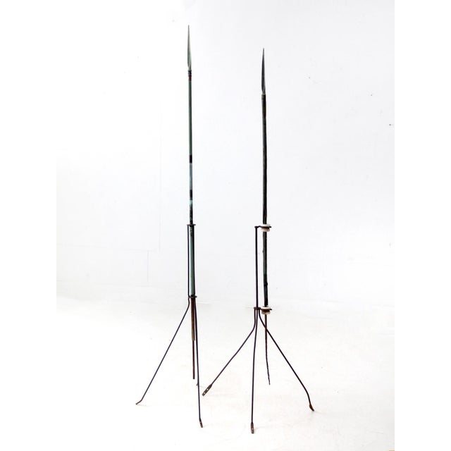 Green Antique American Lightning Rods Pair For Sale - Image 8 of 11