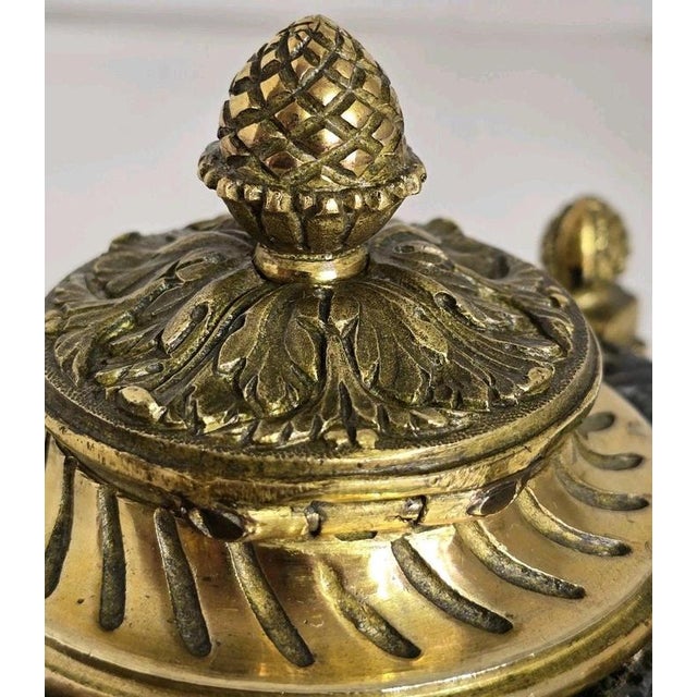 Antique French Gilded Ormolu Inkwell Stand, 1880 For Sale - Image 16 of 18