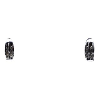 The Cat Island: Channel Set Natural Diamond Huggie Earrings, 2 Pieces For Sale