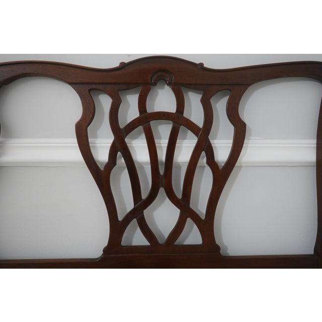 Drexel Heritage Drexel Heritage 18th C. Classic Queen or Full Size Mahogany Headboard For Sale - Image 4 of 11