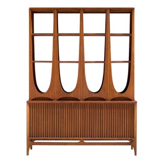Broyhill Brasilia Mid Century Walnut Room Divider For Sale