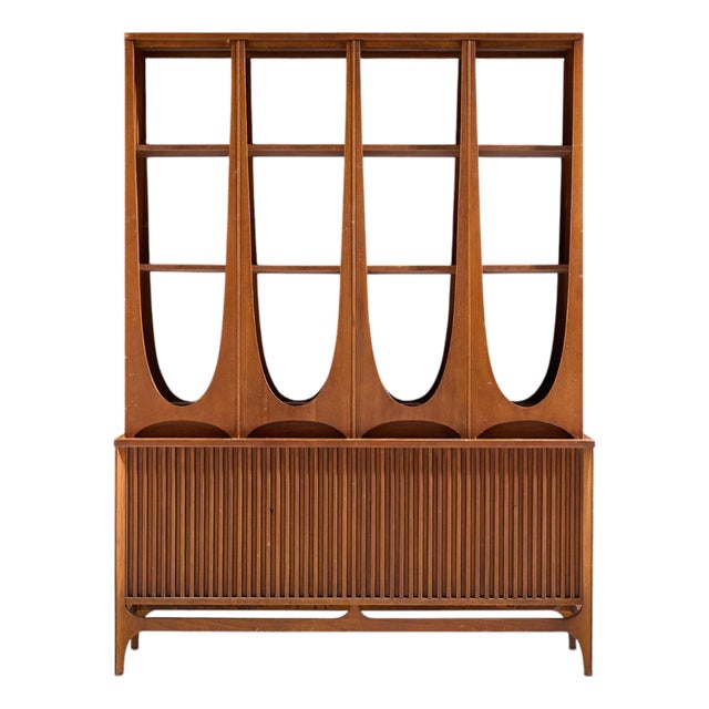 Broyhill Brasilia Mid Century Walnut Room Divider For Sale