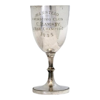 1933 English "Wanstead" Swimming Club Trophy Cup For Sale