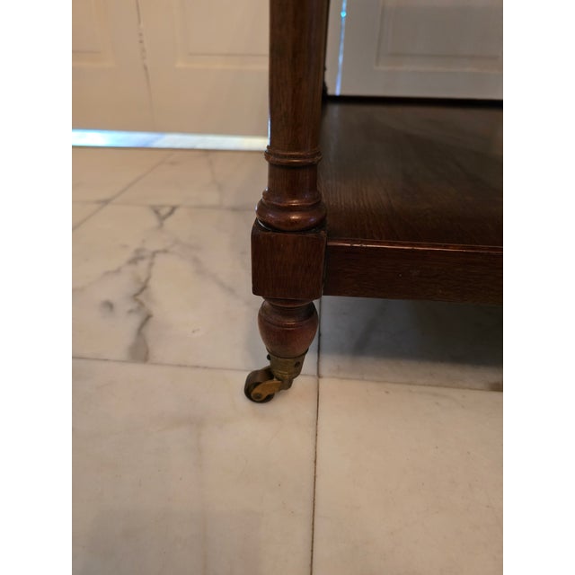 Vintage Ethan Allen Style Mid Century Three Tier Table For Sale In Boston - Image 6 of 8