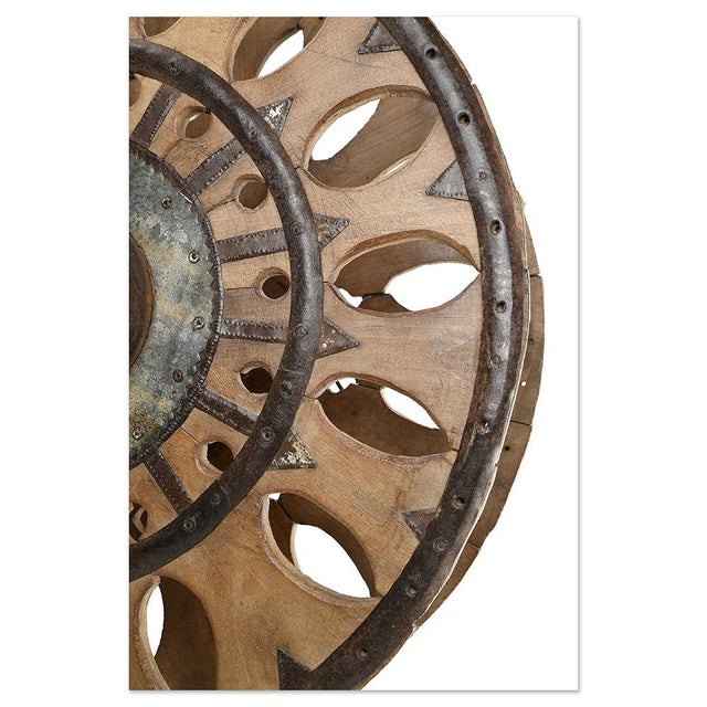 Antique Wooden Spinning Wheel For Sale - Image 3 of 8