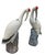 Pair of Vintage Italian Majolica Glazed Ceramic Stork / Heron Sculptures For Sale - Image 4 of 12