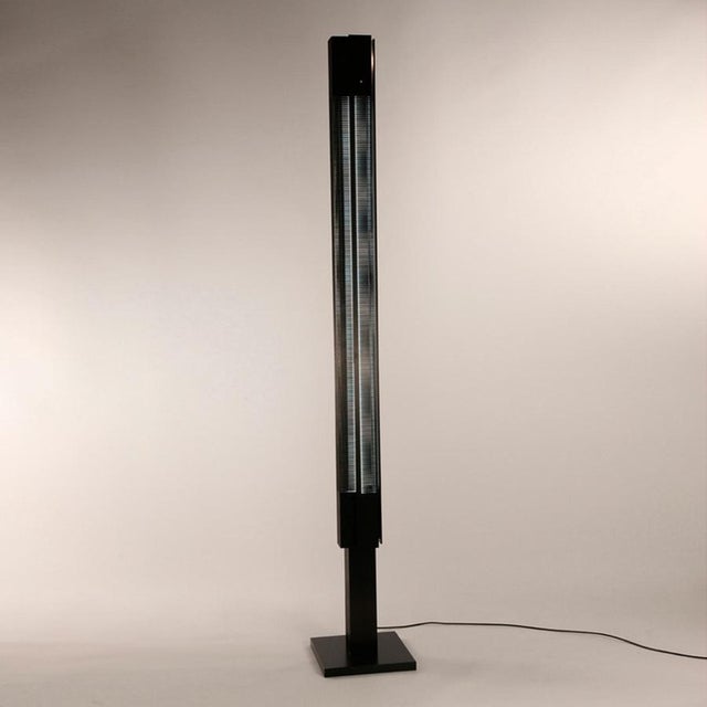 Not Yet Made - Made To Order Mid-Century Modern Black Signal Column Floor Lamp Set by Serge Mouille, Set of 3 For Sale - Image 5 of 13