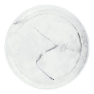 Florentine Wooden Accessories Marble Small Round Tray For Sale