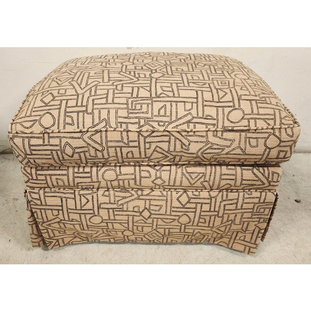 Raleigh Ottoman Geometric by Charles Stewart For Sale In Miami - Image 6 of 9