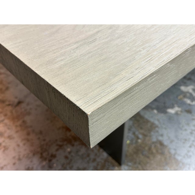 Wood Restoration Hardware Channel Rectangular Dining Table For Sale - Image 7 of 12