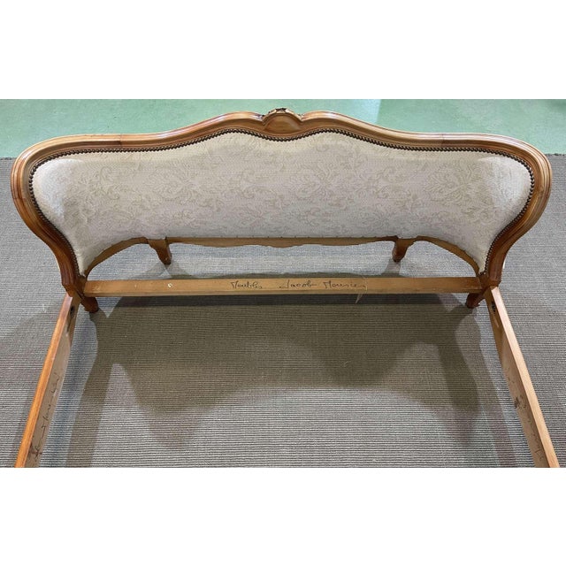 Wood Louis XV Style Sleigh Bed, 1970s For Sale - Image 7 of 11