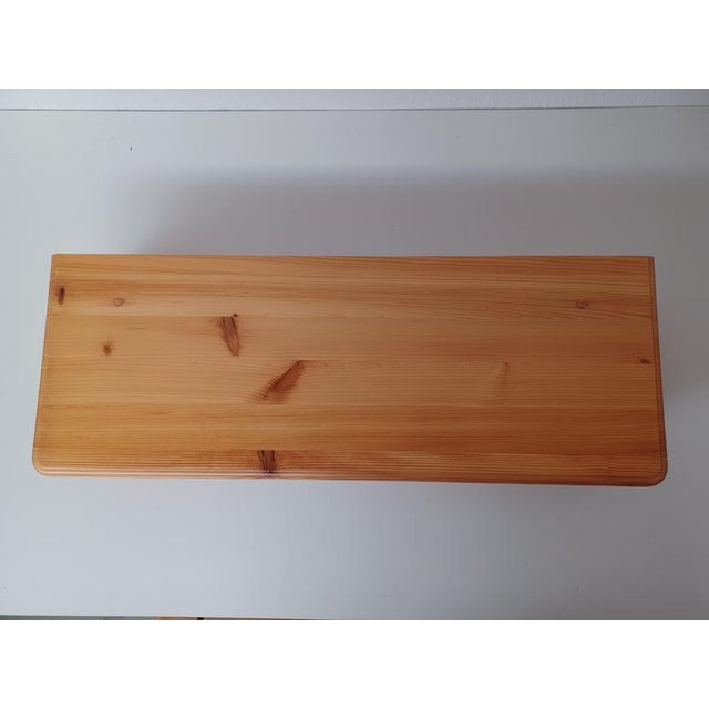 Wood Floating Pine Nightstand or Entry Table from Bent Silberg, 1970s For Sale - Image 7 of 9