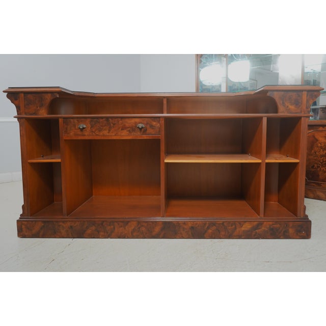 Brown Francesco Molon 7 Piece Italian Bar W. Hutch Cabinet For Sale - Image 8 of 18