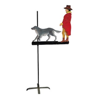 Antique German Design Wrought Iron Weather Vane For Sale