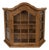 Vintage Architectural Oak Wall-Mounted Curio Cabinet For Sale