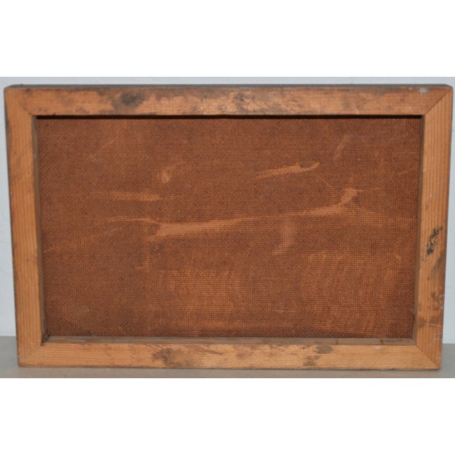 Wood Abstract Cityscape by Beat Era San Francisco Artist George Bertuccelli C.1960s For Sale - Image 7 of 8