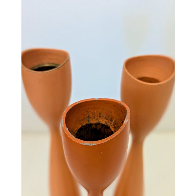 Dansk Danish Modern Wood Candlesticks Set of 3 For Sale - Image 4 of 7