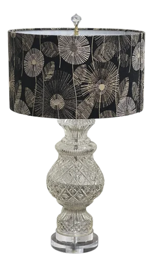 Mid Century Pineapple Formed Glass Lamp