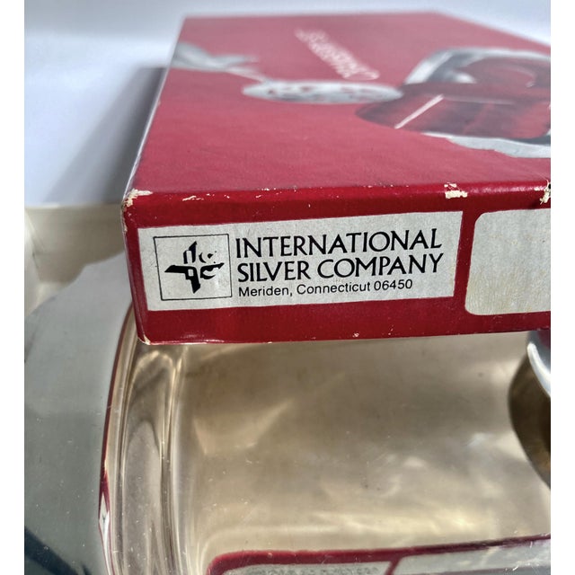 Vintage Wm. Rogers Silverplate Cranberry Set With Plate & Server- 2 Pieces For Sale - Image 11 of 12