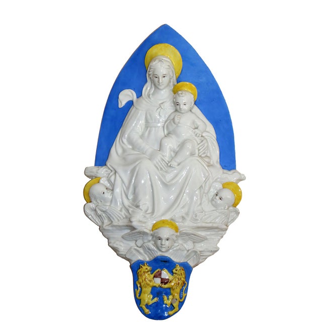 Relief of Madonna with Angels, 1860, Porcelain For Sale - Image 9 of 9