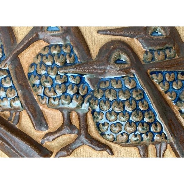 Beige Mid-Century Danish Wall Relief Plate by Marianne Starck for Michael Andersen Bornholm For Sale - Image 8 of 18