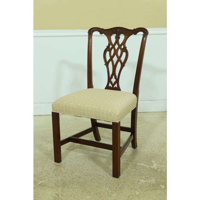 Set of 10 Hickory Chair Co Chippendale Mahogany Dining Chairs Chairish