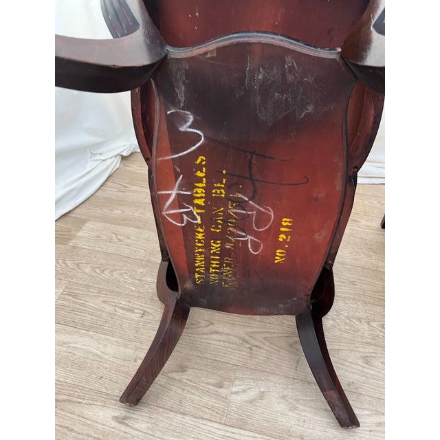 1950s Art Deco Style Step Tables Two Tier Nightstands Embossed Leather by Stanwycke For Sale - Image 10 of 11