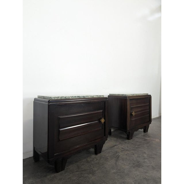 Large Art Deco Mahogany Bedside Tables, Set of 2, in Very Good conditions.