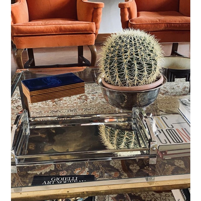 French Modern Mirrored Tray by Jacques Adnet for Maison Adnet, 1940s For Sale - Image 9 of 18