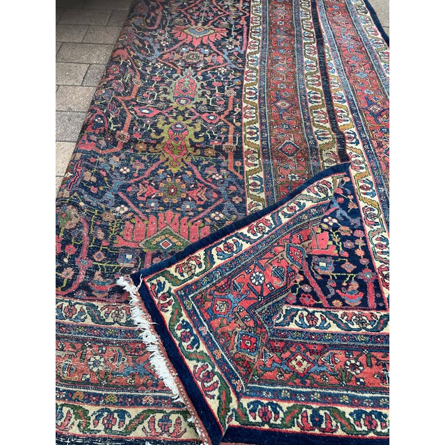 Textile Antique Persian Bijar Carpet, 9'4" × 12'9" For Sale - Image 7 of 11