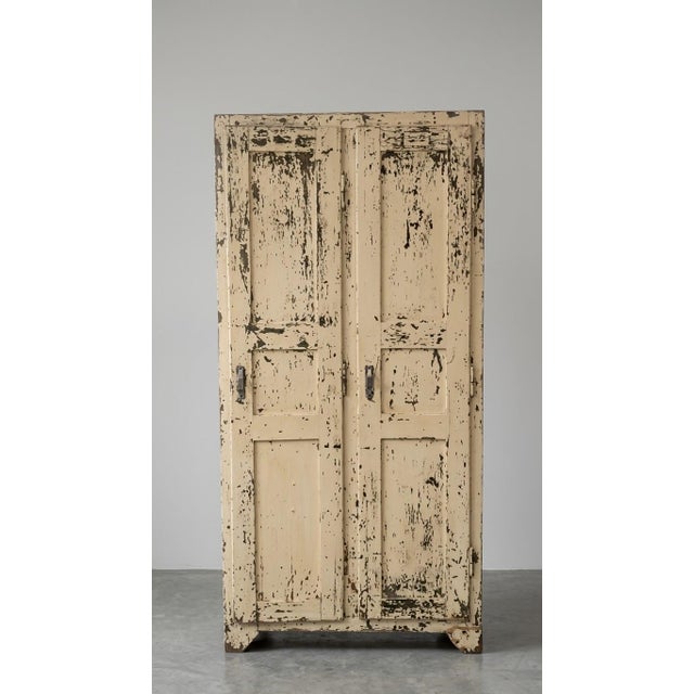 Wabi-Sabi French Distressed Armoire Parisienne, 1950 For Sale - Image 4 of 4