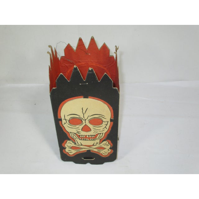Vintage Halloween Skull and Crossbones Lantern For Sale - Image 11 of 16
