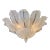 Small Scale Frosted Murano Glass Flush Mount Chandelier For Sale