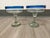 Pair of Blue‑Rim Margarita Glasses For Sale - Image 4 of 10