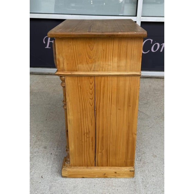 Early 20th Century Early 1900s Solid Pine Nightstand For Sale - Image 5 of 12