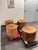 Contemporary Organic Modern Live Edge Tree Side Table/ Stools, Set of Four For Sale - Image 3 of 12