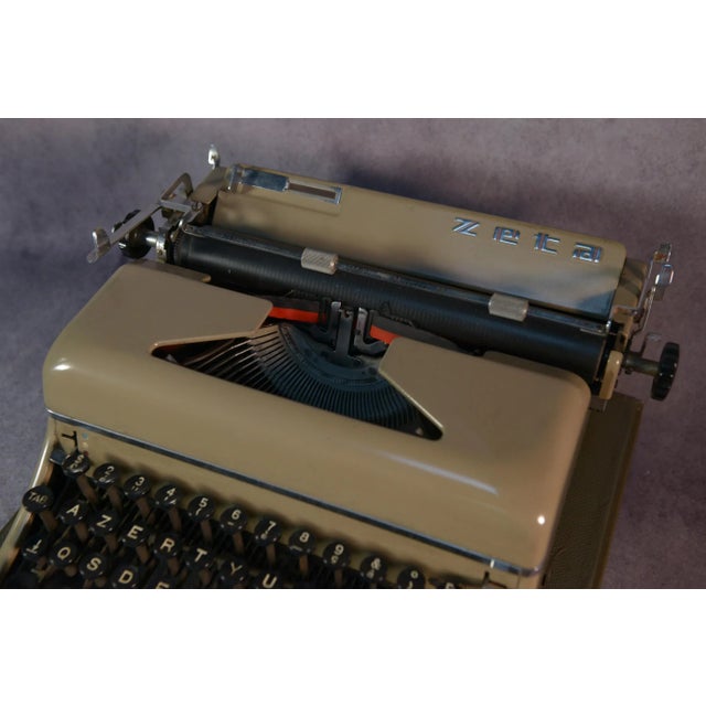 Metal Vintage Typewriter from Zeta, 1950s For Sale - Image 7 of 9