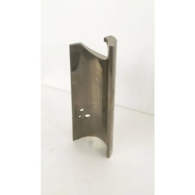 Edmondo Cirillo, Stele Abstract Sculpture, 1980s, Nickel Plated Bronze For Sale - Image 10 of 13