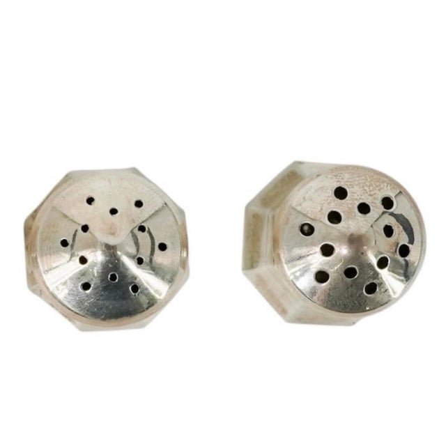 Vintage Cartier Solid Silver Set of Salt and Pepper Octagonal Form Box of 8 For Sale In Miami - Image 6 of 9