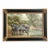 Vintage Zebra Landscape Oil Painting For Sale