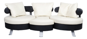 Vintage Three-Seater Leather Sofa by Mario Spinelli for Formenti, 1980s