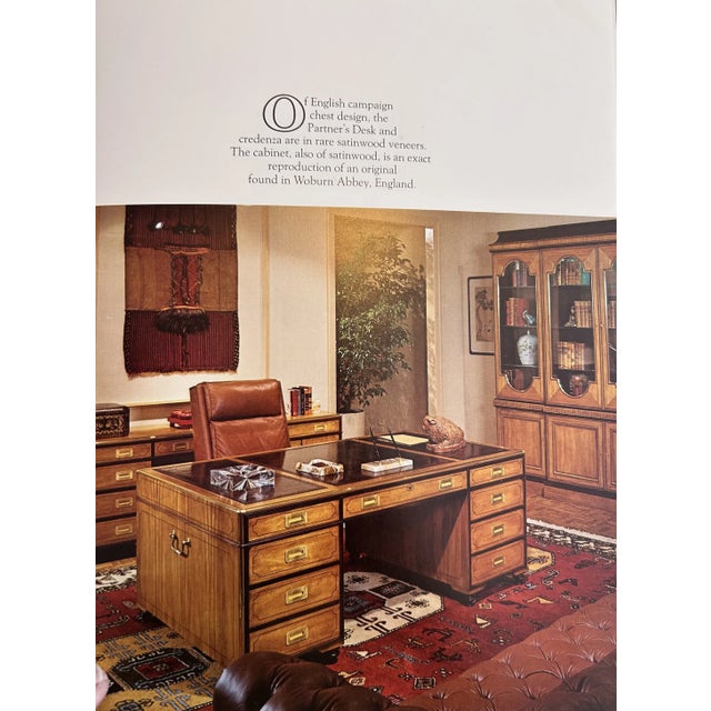 1950s Superb Quality Large Baker Campaign Satinwood Bookcase For Sale In West Palm - Image 6 of 6